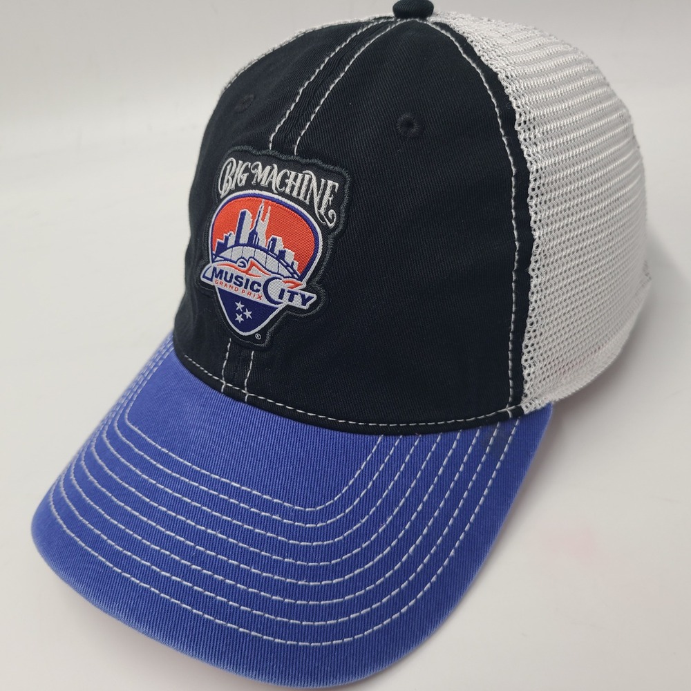 Big Machine Music City Grand Prix Hat Snapback Mesh Black Blue IndyCar 2022 Men